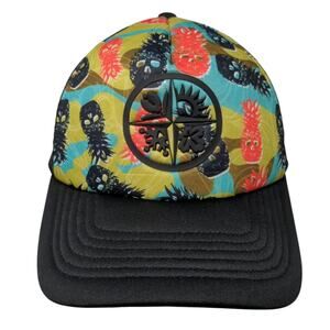 Promoshop Snapback Trucker Hat Multi One Size Adjustable Embroidered Mesh Back